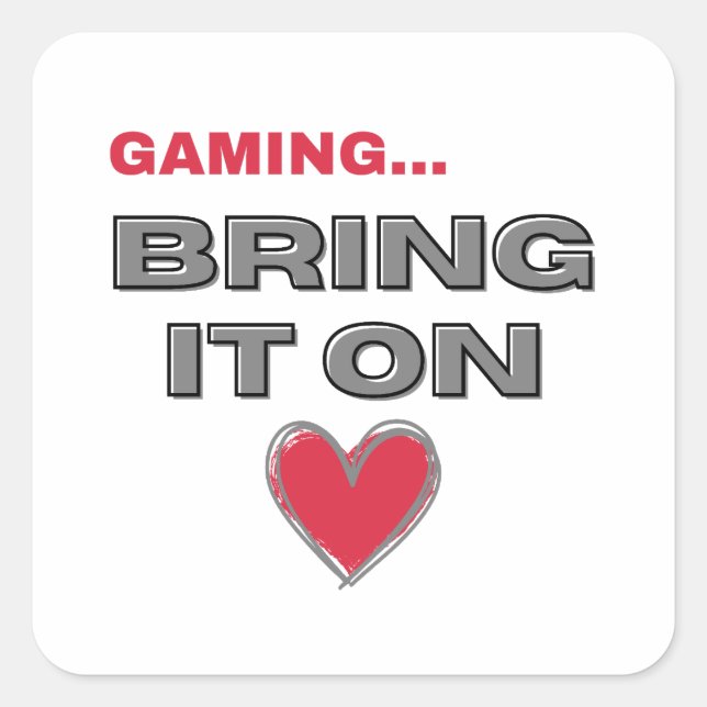 The Gamer  Fyrkantigt Klistermärke (Framsida)