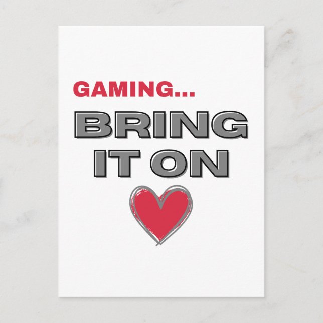 The Gamer Postcard  Vykort (Framsida)