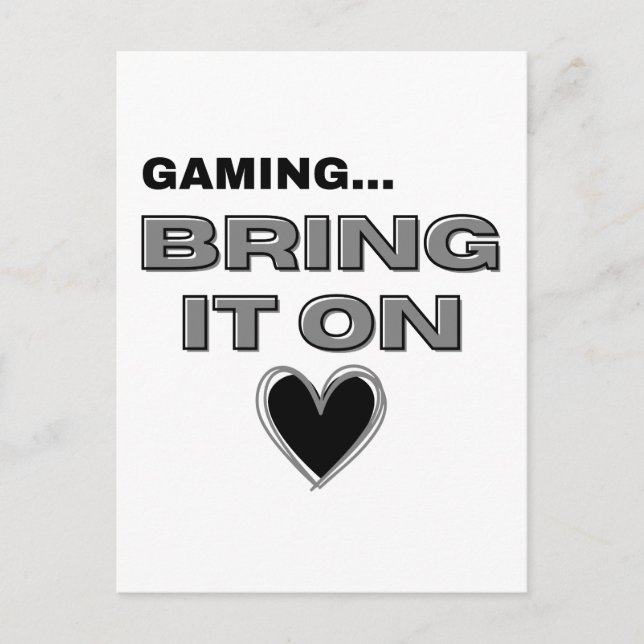 The Gamer Postcard  Vykort (Framsida)