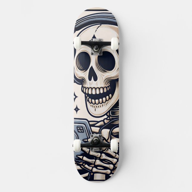 The Gamer Skeleton Tarot Card Mini Skateboard Bräda 18,5 Cm (Framsida)