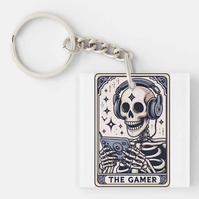 The Gamer Skelett Tarotkort Tröja (Framsidan)