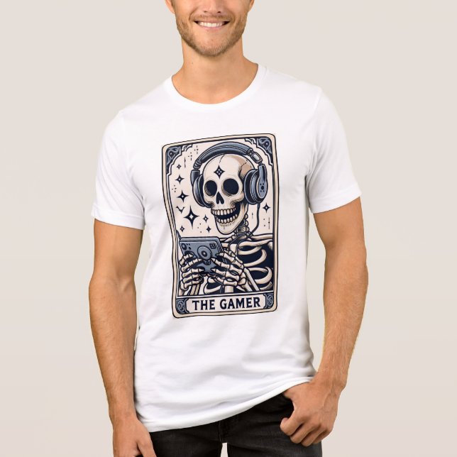The Gamer Skelett Tarotkort Tröja (Framsida)