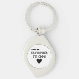 The Gamer  Swirl Silverfärgad Nyckelring