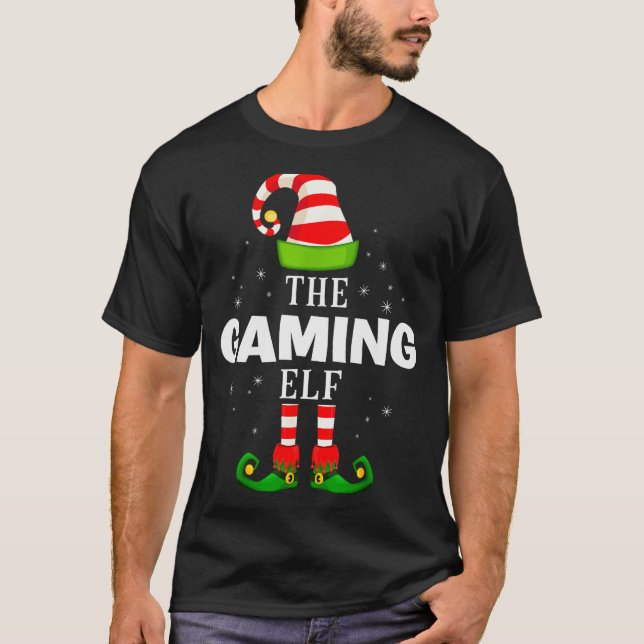 The Gaming Elf Christmas Pjs Matching Pajama  T Shirt (Framsida)