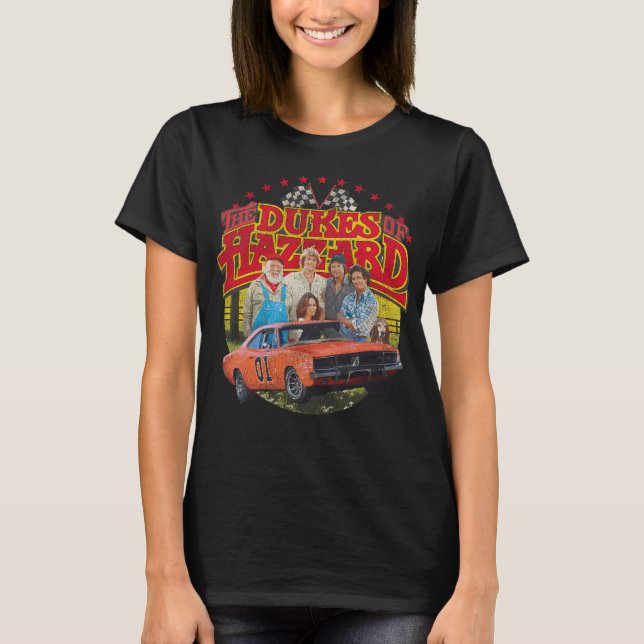 The Gang From Dukes Of Hazzard Worn  T Shirt (Framsida)