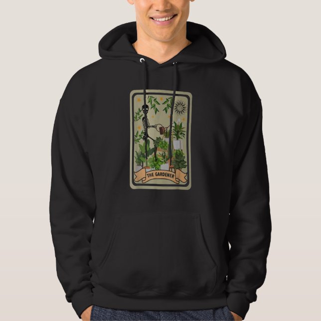 The Gardener Tarot Card Gardening Planting  Plant  Hoodie (Framsida)