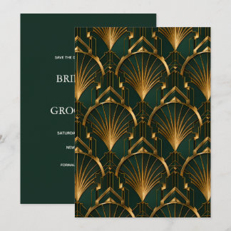 The Gatsby Wedding Save the Date Card Spara Datumet