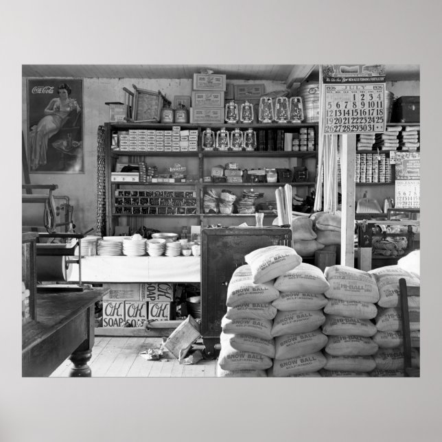 The General Store, Moundville, Alabama: 1936 Poster (Framsidan)