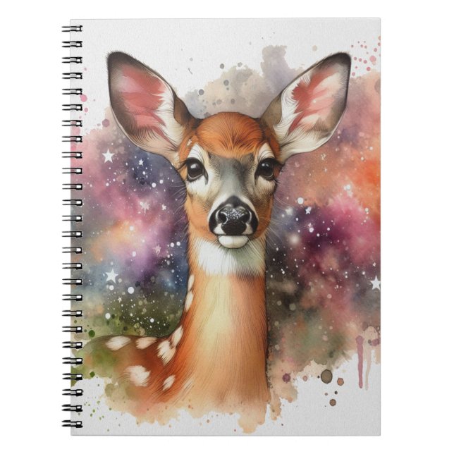 "The Gentle Fawn" Spiral Notebook Anteckningsbok (Framsidan)