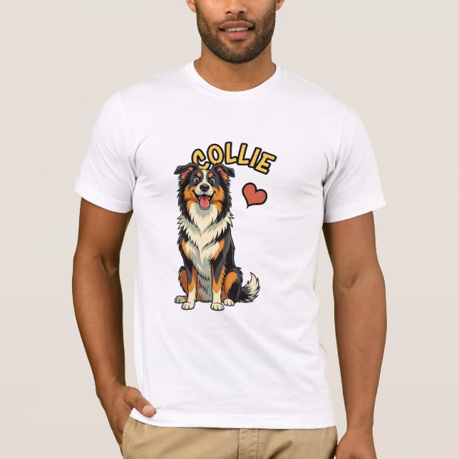 The Gentle Herding Hero - Collie T Shirt (Framsida)