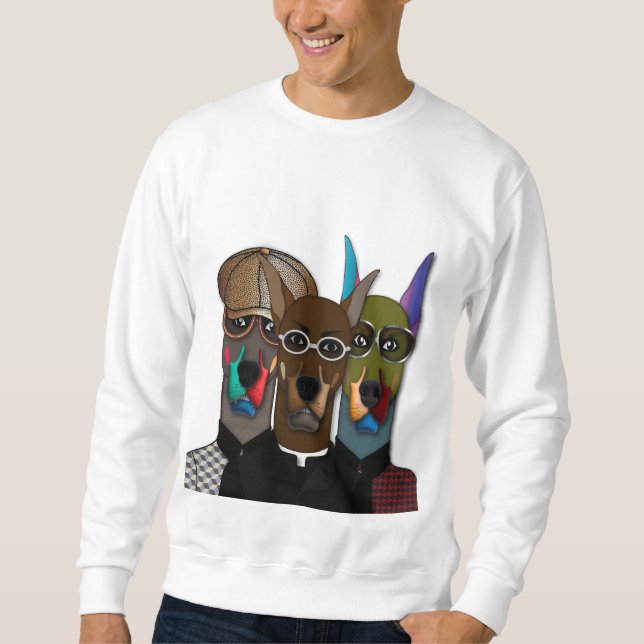 "The Gentlemen Dobermans" Artistic Sweatshirt (Framsida)