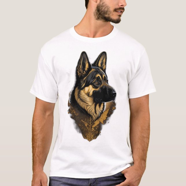 The German Shepherd 004  T Shirt (Framsida)