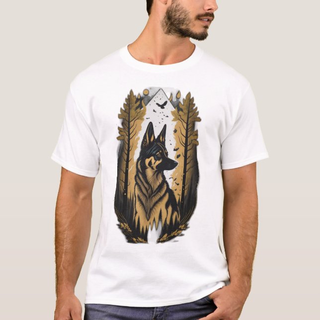 The German Shepherd 009  T Shirt (Framsida)