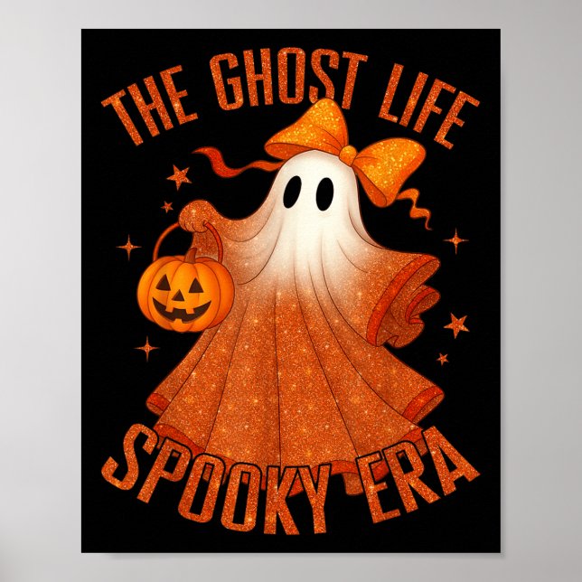 The Ghost Life Spökliknande Era Halloween Ghost Ko Poster (Framsidan)