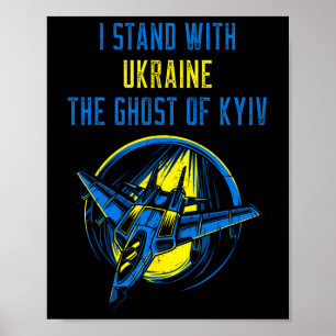 The Ghost Of Kyiv T-shirt Jag Står Med Ukraina Poster