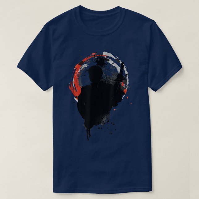 The Ghost Samurai Mask Warrior Samurai Swords Bush T Shirt (Design framsida)