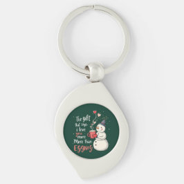 The Gift That Says, 'I Love You More Than Eggnog Swirl Silverfärgad Nyckelring