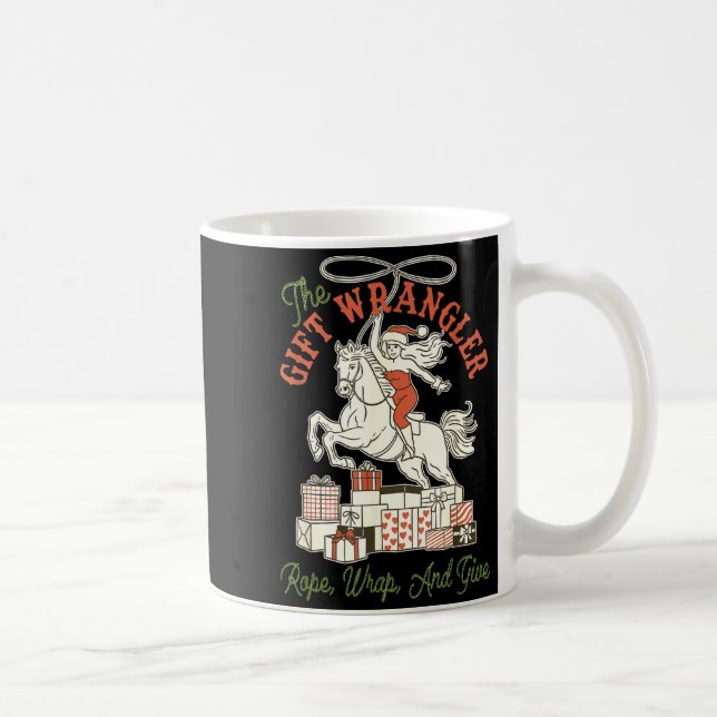 The Gift Wrangler Rope, Wrap, And Give Funny Chris Kaffemugg (Höger)
