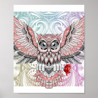 The Gifting Owl — Surreal Ugglekonstaffisch Poster