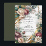 The Gilded Secret Garden Floral Glam Bridal Shower Inbjudningar<br><div class="desc">customize for any event</div>