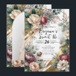 The Gilded Secret Garden Floral Glam Sweet 16 Inbjudningar<br><div class="desc">Customize for any event</div>