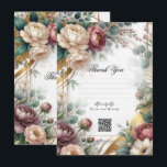 The Gilded Secret Garden Floral Glam Wedding Inbjudningar<br><div class="desc">Thank You Card. Check out other items in this matching suite.</div>