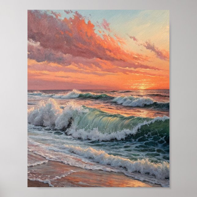 The Gilded Surge: A Symphony of Radiant Clouds Poster (Framsidan)