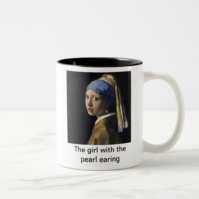 The girl with pearl earing Två-Tonad mugg (Höger)