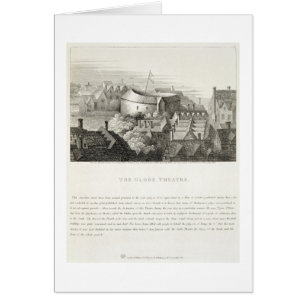 The Globe Theater, c.1647, utgiven av Robert Wil Hälsningskort