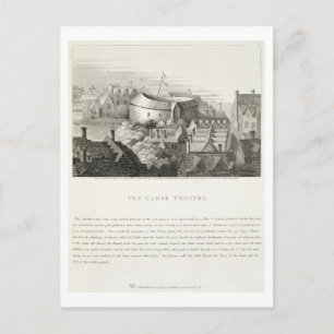 The Globe Theater, c.1647, utgiven av Robert Wil Vykort
