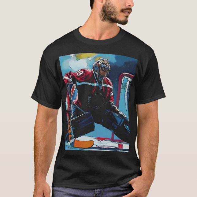 The Goaltender - Ice Hockey Goalie T-Shirt (Framsida)