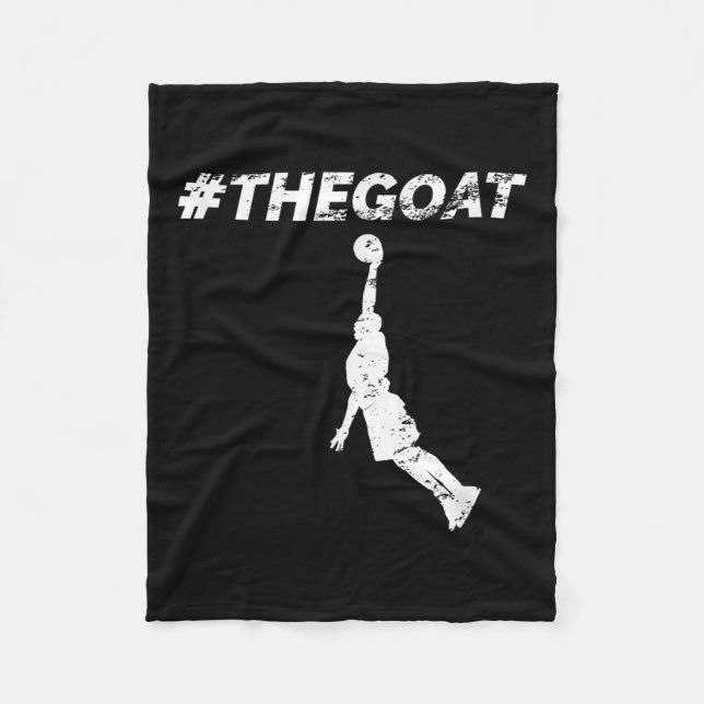 The Goat Greatest Of All Time Basketball Motivatio Fleecefilt (Framsidan)