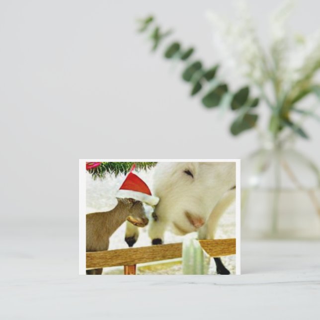 The goats of Christmas past Card Anteckningskort (Stående Fram)