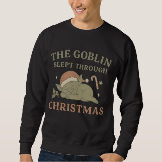 The Goblin Slept Through Christmas Men’s  Lång Ärmad Tröja