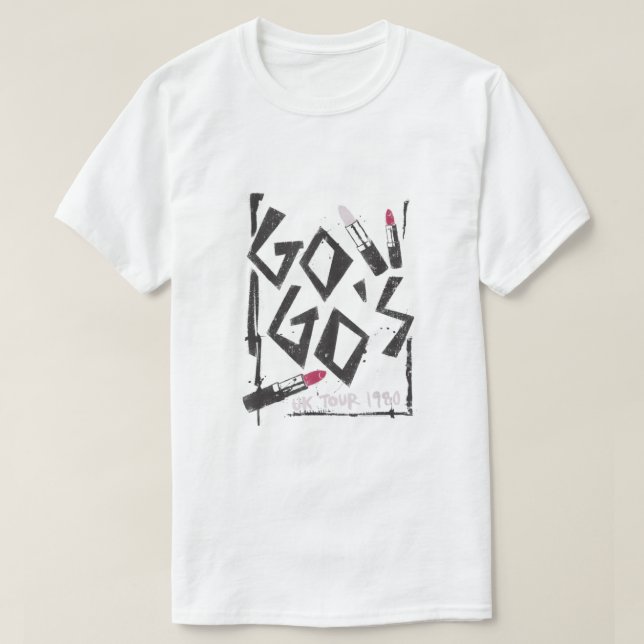 The GoGos UK 1980 Tour T Shirt (Design framsida)