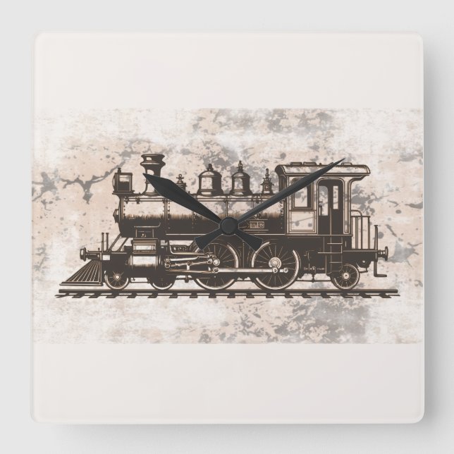 The golden age of steam fyrkantig klocka (Framsida)