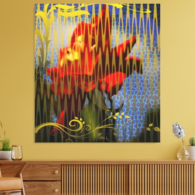 The Golden Captivity of the Rose Canvastryck (Insitu (Vardagsrum))