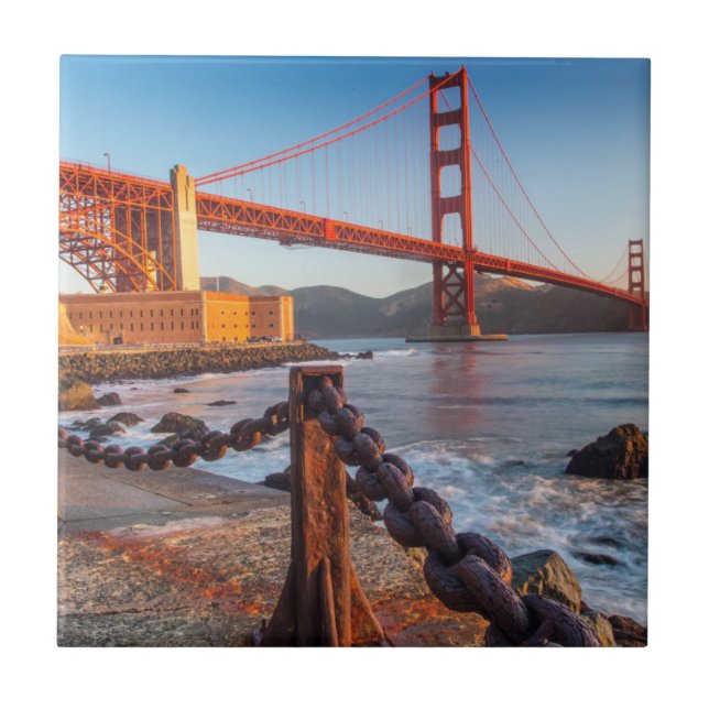 The Golden Gate Bridge från Fort Point Kakelplatta (Framsidan)