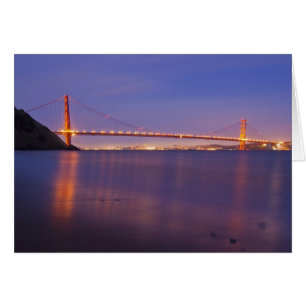 The Golden Gate Bridge i skymningen från Kirby Cov Hälsningskort