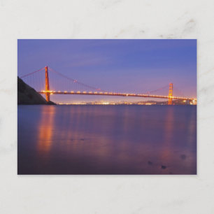 The Golden Gate Bridge i skymningen från Kirby Cov Vykort
