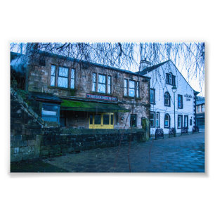 The Golden Lion Pub, Todmorden översätts till: Gol Fototryck
