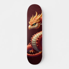 The golden serpent dragon.  mini skateboard bräda 18,5 cm