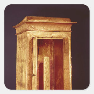 The Golden Shrine of Tutankhamun New Kingdom Fyrkantigt Klistermärke