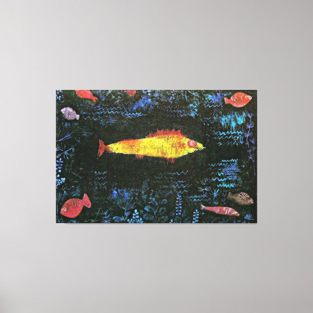 The Goldfish by Paul Klee Canvastryck (Framsida)