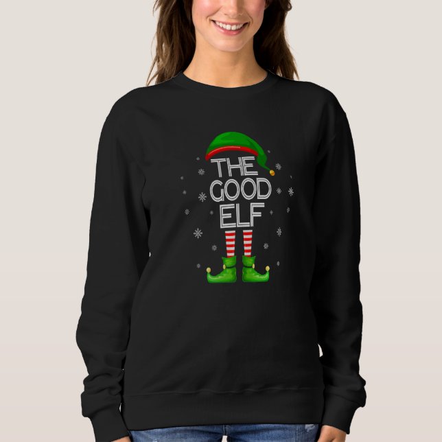 The Good Elf  Group Matching Christmas Pajamas T Shirt (Framsida)
