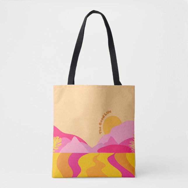 The Good Life Tote Bag Tygkasse (Framsida)