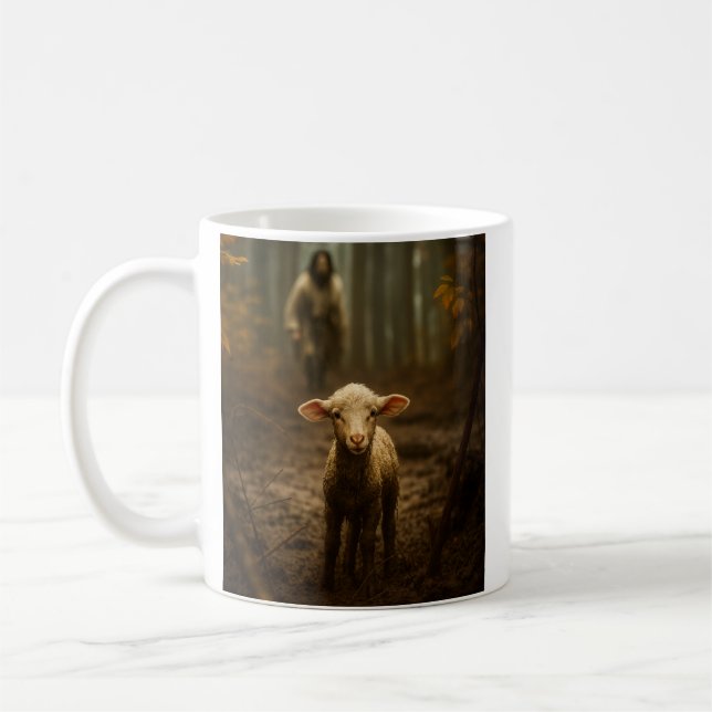 The Good Shepherd and the Lost Lamb – Jesus & Lamb Kaffemugg (Vänster)