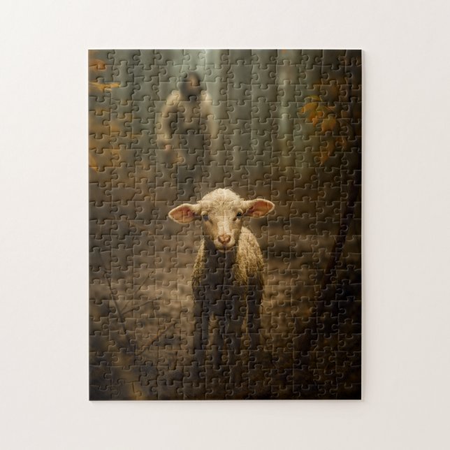The Good Shepherd and the Lost Lamb – Jesus & Lamb Pussel (Vertikal)