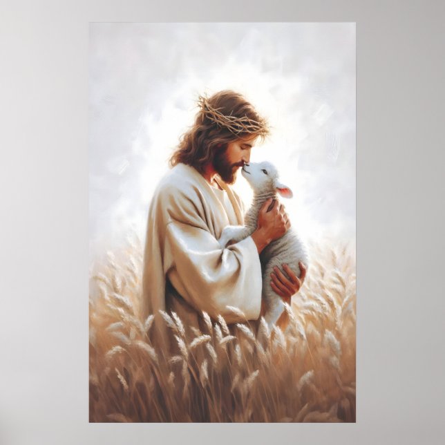 The Good Shepherd Bible Art Christian Art Jesus Ar Poster (Framsidan)