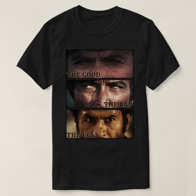The Good The Bad The Ugly Classic Western T Shirt (Design framsida)